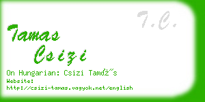 tamas csizi business card